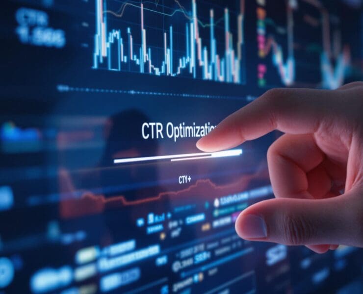 CTR Optimization progress on a screen, Manipulation CTR